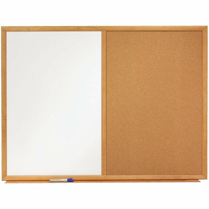 Quartet Standard Combination Whiteboard/Cork Bulletin Board - 48" (4 ft) Width x 36" (3 ft) Height - White Melamine Surf