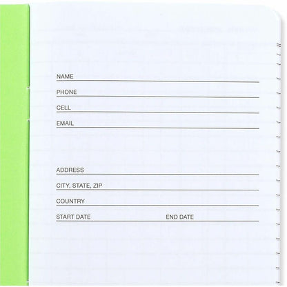 Wilson Jones Foreman's Time Book - Cloth Bound - 4.13" x 6.75" Sheet Size - White Sheet(s) - Green Cover - 1 Each