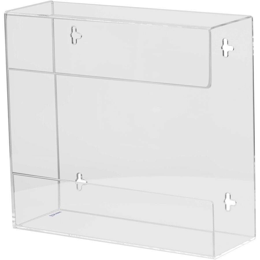 Kantek Double Glove Box Dispenser - 10.7" Height x 10.3" Width x 3.8" Depth - Acrylic - Clear - 1 Each
