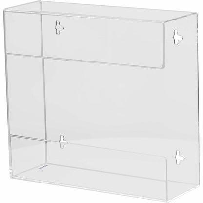 Kantek Double Glove Box Dispenser - 10.7" Height x 10.3" Width x 3.8" Depth - Acrylic - Clear - 1 Each