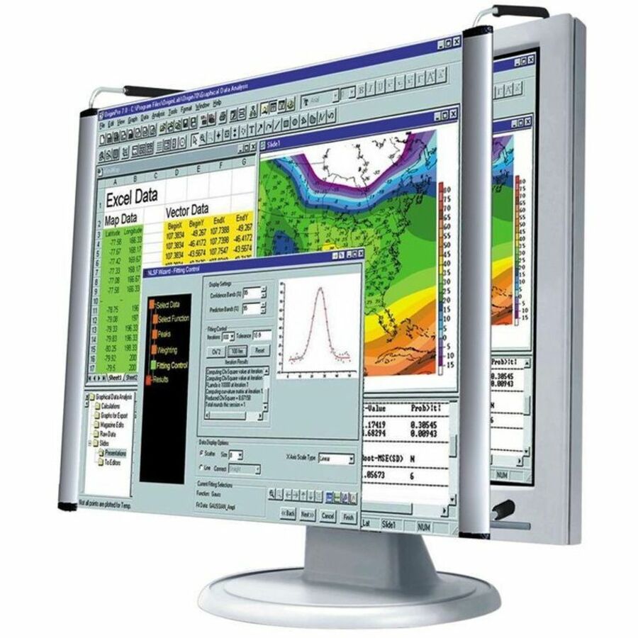 Kantek MaxView Monitor Magnifier - Magnifying Area 14.50" Width x 12.38" Length - Overall Size 12.9" Height x 7" Width -