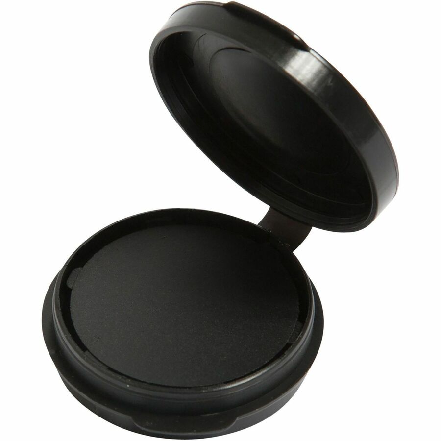 SICURIX Inkless Fingerprint Pad with Adhesive BLACK (38010) - 1.5" Height x 1.5" Width x 1.5" Depth - Black Ink - Black 