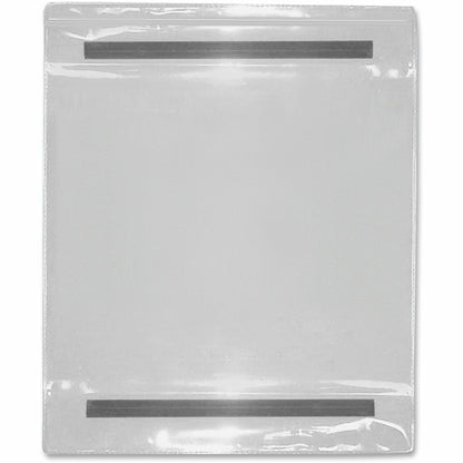 Tatco Vinyl File Pocket - 9" x 12" - Vinyl - Clear - Magnetic Backing - 25 / Box