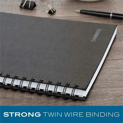Mead Hardbound Business Notebook - Letter - 96 Sheets - Wire Bound - 0.28" Ruled - 20 lb Basis Weight - Letter - 8 1/2" 