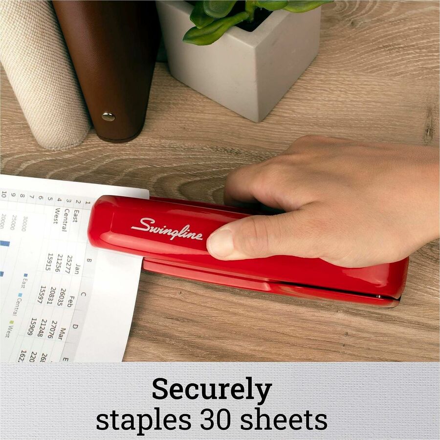 Swingline 747 Rio Red Stapler - Staples Upto 25 Sheet of 20lb Paper - Holds Upto 210 Staple - Full Strip - Staple Size: 