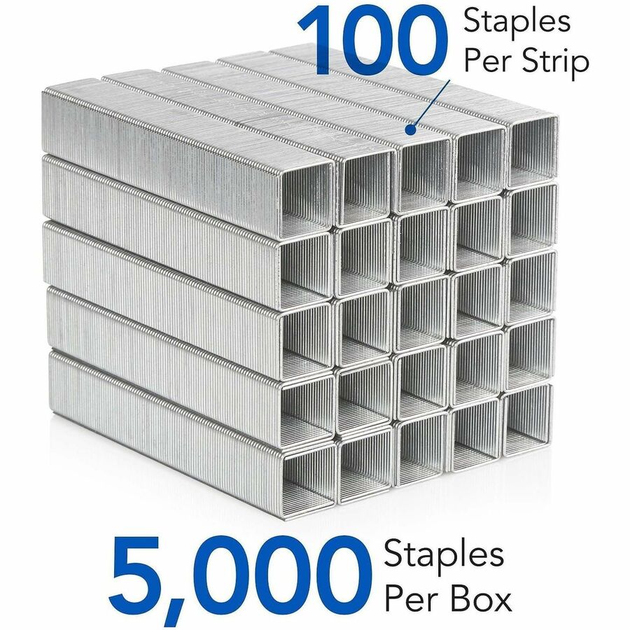 Swingline Staples - Heavy Duty - 1/2" Leg - Holds 90 Sheet(s) - for Paper - Heavy Duty, Chisel Point - 100 Per Strip - 5