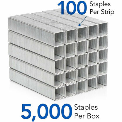 Swingline Staples - Heavy Duty - 1/2" Leg - Holds 90 Sheet(s) - for Paper - Heavy Duty, Chisel Point - 100 Per Strip - 5