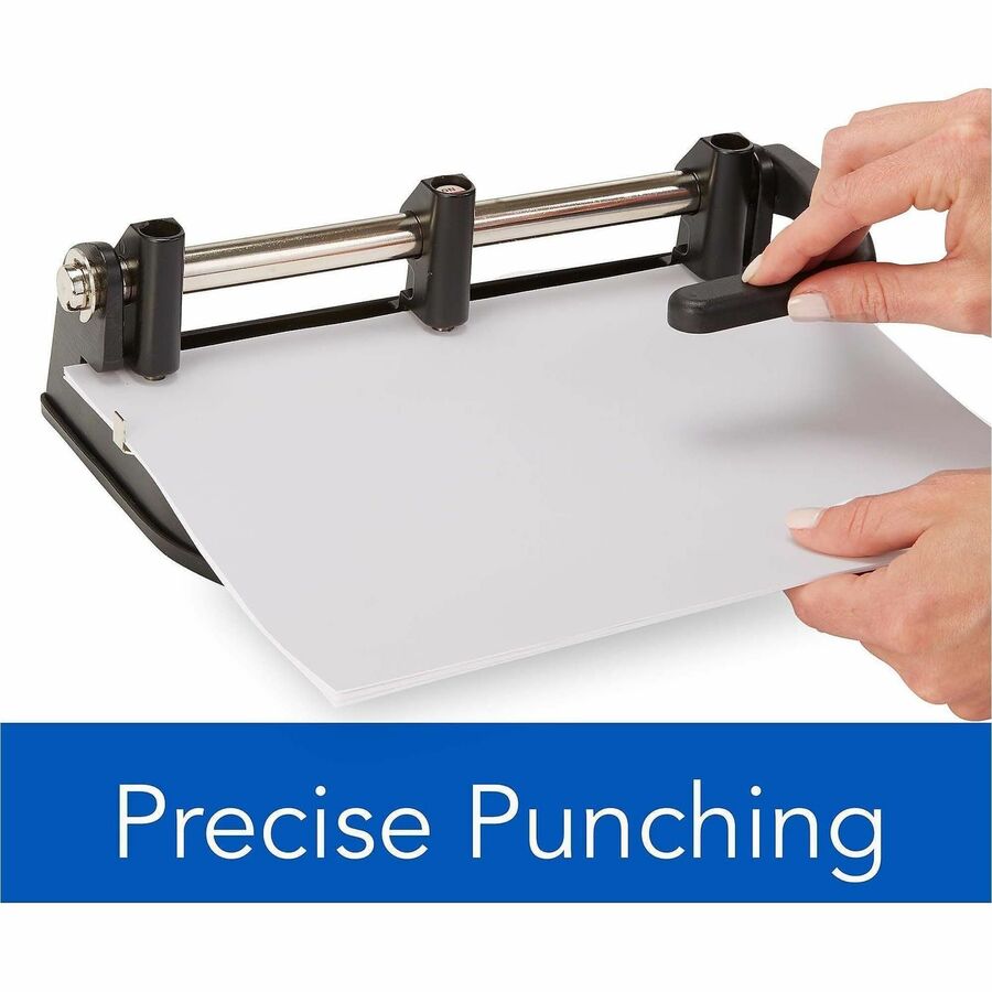 Swingline Lever Handle Heavy-Duty Punch - 7 Punch Head(s) - 32 Sheet - 9/32" , 11/32" , 13/32" Punch Size - Metal - Blac