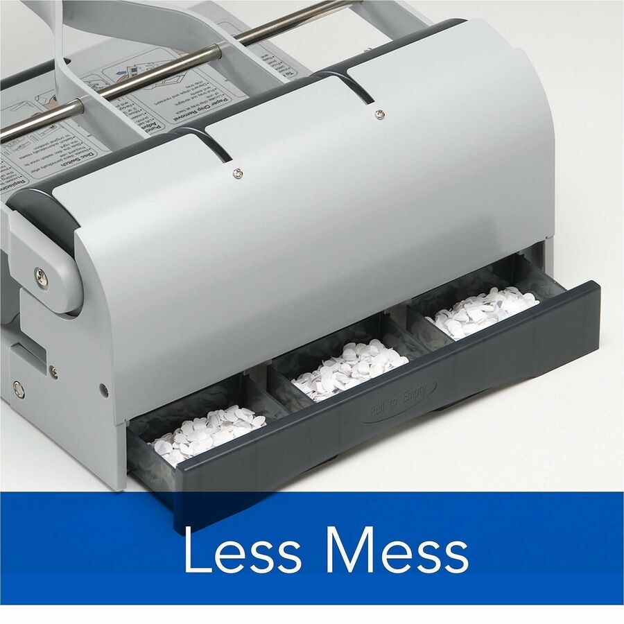 Swingline Manual Punch - 3 Punch Head(s) - 160 Sheet - 9/32" , 11/32" Punch Size - Metal - Gray