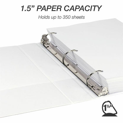 Samsill Insertable D-Ring Binder - 1 1/2" Binder Capacity - Letter - 8 1/2" x 11" Sheet Size - 375 Sheet Capacity - 3 Ri