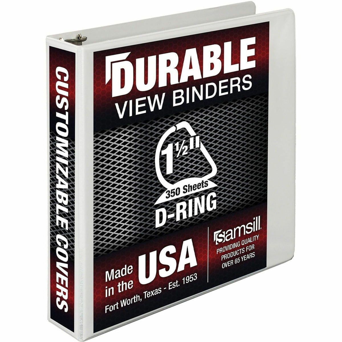 Samsill Insertable D-Ring Binder - 1 1/2" Binder Capacity - Letter - 8 1/2" x 11" Sheet Size - 375 Sheet Capacity - 3 Ri