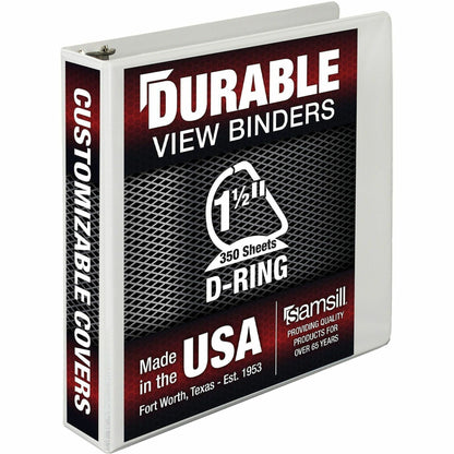 Samsill Insertable D-Ring Binder - 1 1/2" Binder Capacity - Letter - 8 1/2" x 11" Sheet Size - 375 Sheet Capacity - 3 Ri