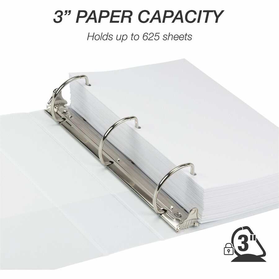 Samsill Insertable D-Ring Binder - 3" Binder Capacity - Letter - 8 1/2" x 11" Sheet Size - 650 Sheet Capacity - 3 Ring -