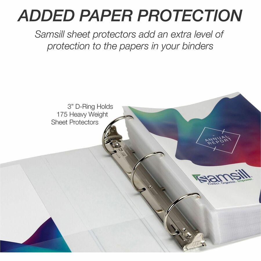 Samsill Insertable D-Ring Binder - 3" Binder Capacity - Letter - 8 1/2" x 11" Sheet Size - 650 Sheet Capacity - 3 Ring -