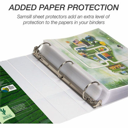 Samsill Earth's Choice Plant-based Durable View Binder - 2" Binder Capacity - Letter - 8 1/2" x 11" Sheet Size - 425 She