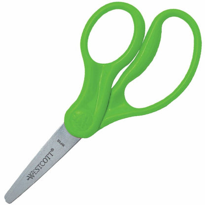Westcott 5" Kids Pointed Tip Scissors - 5" Overall Length - Straight-left/right - Stainless Steel - Pointed Tip - Assort