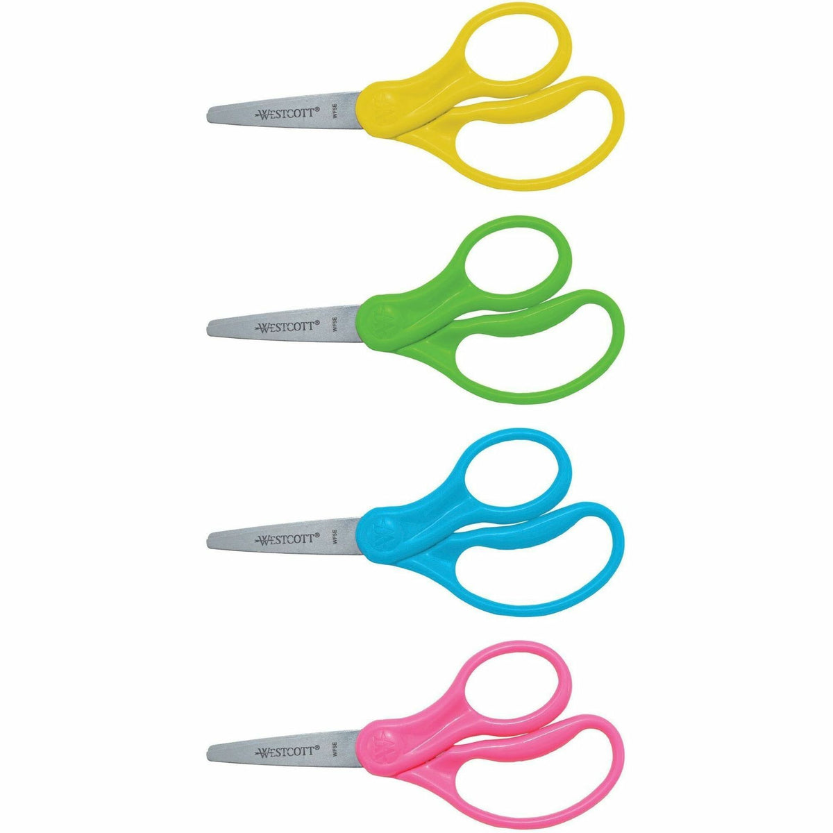 Westcott 5" Kids Pointed Tip Scissors - 5" Overall Length - Straight-left/right - Stainless Steel - Pointed Tip - Assort