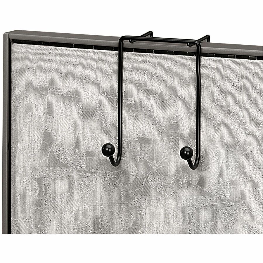 Fellowes Wire Partition Additions Double Coat Hook - 2 Hooks - 6" Height x 4" Width - for Coat, Umbrella, Sweater, Wall 