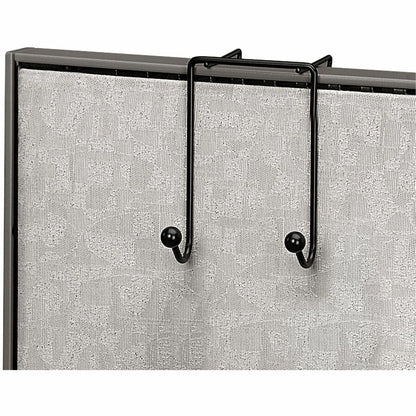Fellowes Wire Partition Additions Double Coat Hook - 2 Hooks - 6" Height x 4" Width - for Coat, Umbrella, Sweater, Wall 