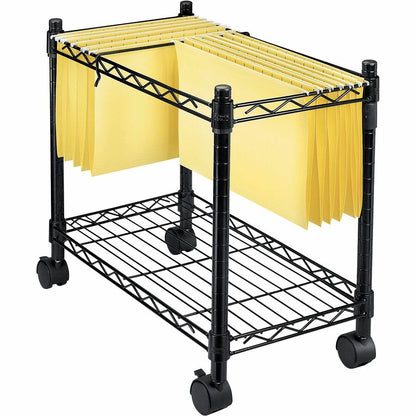 Fellowes High-Capacity Rolling File Cart - 4 Casters - Metal, Steel - 24" Width x 14" Depth x 20.50" Height - Black - 1 