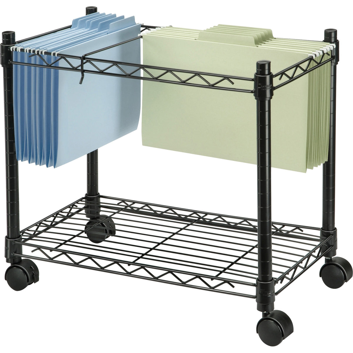 Fellowes High-Capacity Rolling File Cart - 4 Casters - Metal, Steel - 24" Width x 14" Depth x 20.50" Height - Black - 1 