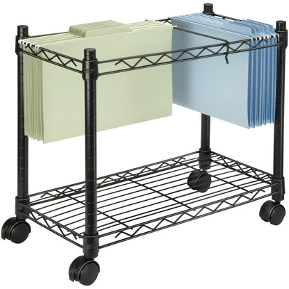 Fellowes High-Capacity Rolling File Cart - 4 Casters - Metal, Steel - 24" Width x 14" Depth x 20.50" Height - Black - 1 