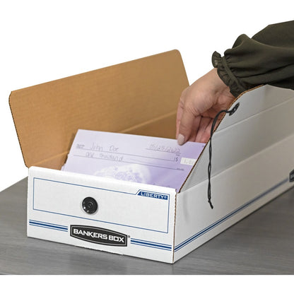 Bankers Box Liberty Check and Form Boxes - Internal Dimensions: 9" Width x 14.25" Depth x 4" Height - 12 / Carton