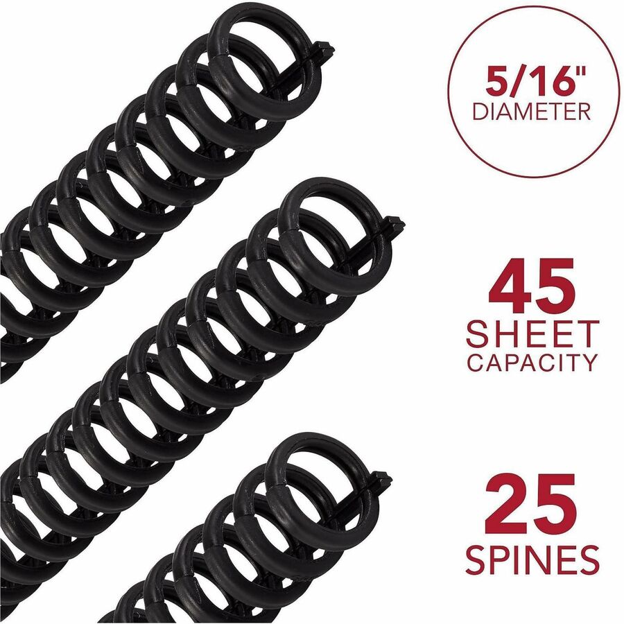 GBC ProClick Binding Spines - 0.3" Diameter - 0.31" Maximum Capacity - 45 x Sheet Capacity - For Letter 8 1/2" x 11" She