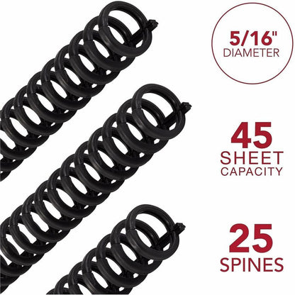GBC ProClick Binding Spines - 0.3" Diameter - 0.31" Maximum Capacity - 45 x Sheet Capacity - For Letter 8 1/2" x 11" She
