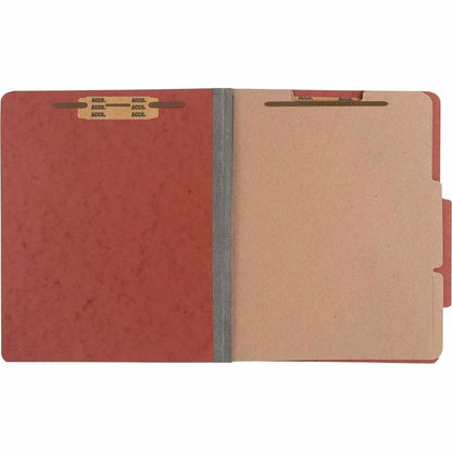 ACCO Letter Classification Folder - 3" Folder Capacity - 8 1/2" x 11" - 6 Fastener - 1" for Folder - 2 Divider - 6 pt. -