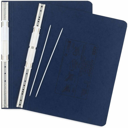 ACCO Presstex Hanging Data Binder - 6" Binder Capacity - 8 1/2" x 12" Sheet Size - Fastener: Post - Presstex - Dark Blue