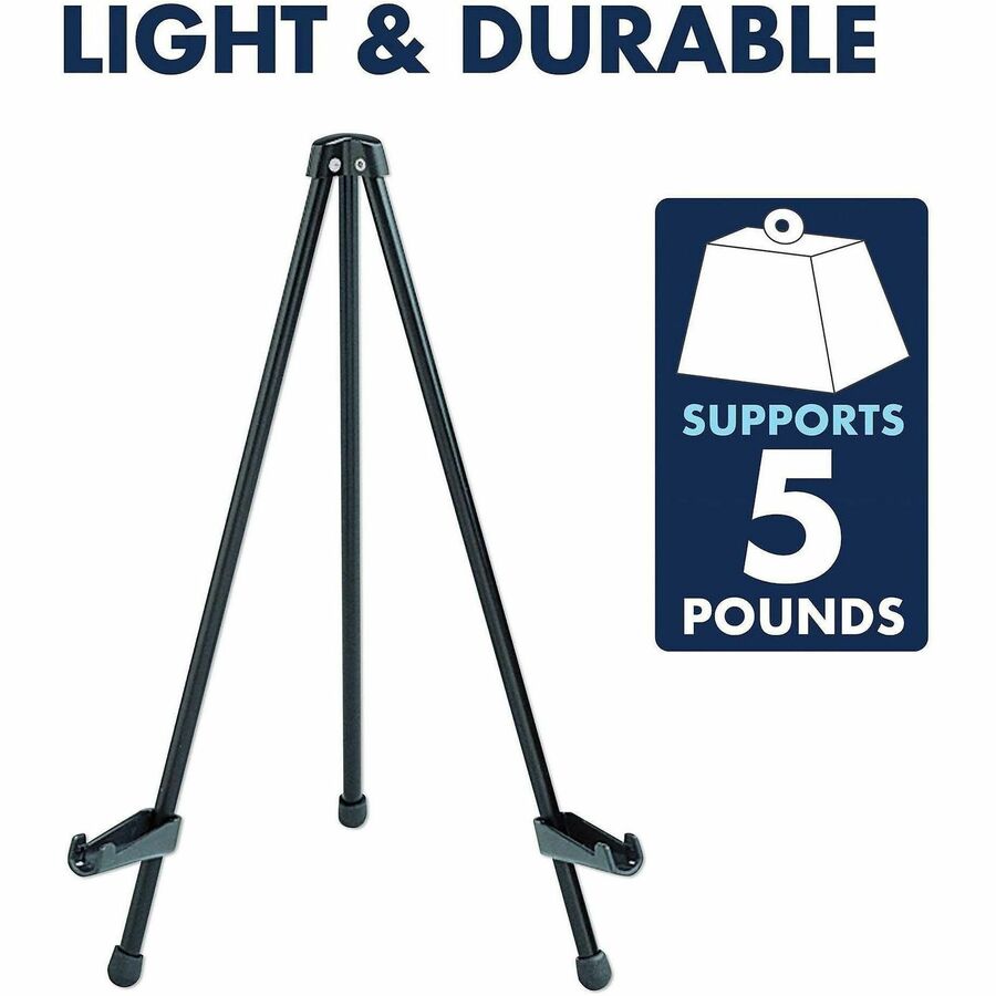 Quartet Tabletop Instant Easel - 5 lb Load Capacity - 14" Height - Tabletop - Steel - Black - 1 Each