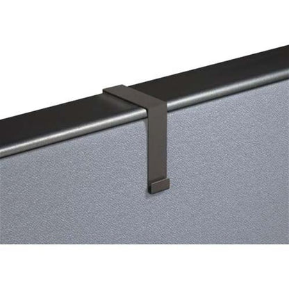 Quartet Matrix Cubicle Partition Hangers - for Board, Cubicle - Metal - Black - 2 / Set