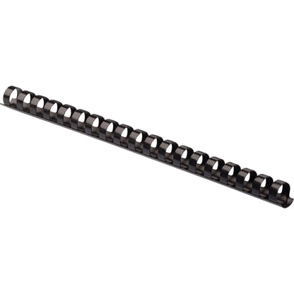 Fellowes Plastic Binding Combs - Black, 1/2" Diameter - 0.5" Height x 10.8" Width x 0.5" Depth - 0.50" Maximum Capacity 