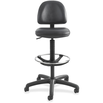 Safco Precision Extended Height Drafting Chair - Vinyl Black Seat Color - Vinyl Seat Material - Black Frame Color - 5-st