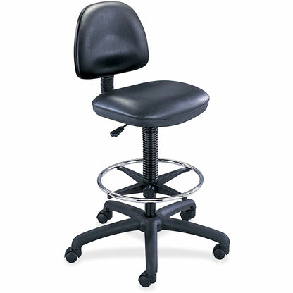 Safco Precision Extended Height Drafting Chair - Vinyl Black Seat Color - Vinyl Seat Material - Black Frame Color - 5-st