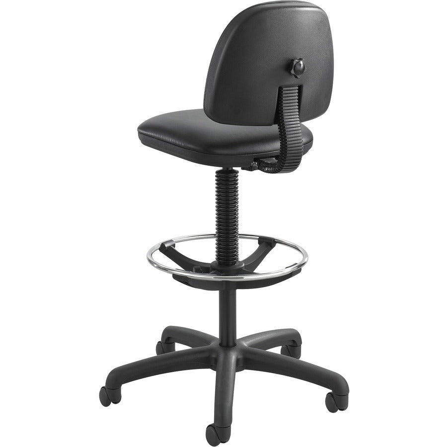 Safco Precision Extended Height Drafting Chair - Vinyl Black Seat Color - Vinyl Seat Material - Black Frame Color - 5-st