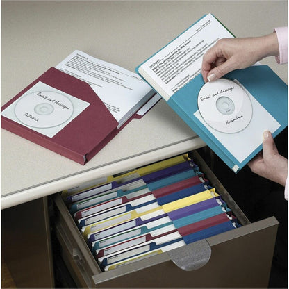 Smead Organized Up 2/5 Tab Cut Letter Recycled File Jacket - 8 1/2" x 11" - 1" Expansion - 11 pt. - Assorted - Unpunched