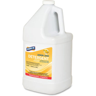 Genuine Joe Lemon Dish Detergent Gallon - 128 fl oz (4 quart) - Lemon Scent - Recommended For: Grease Remover - 1 Each