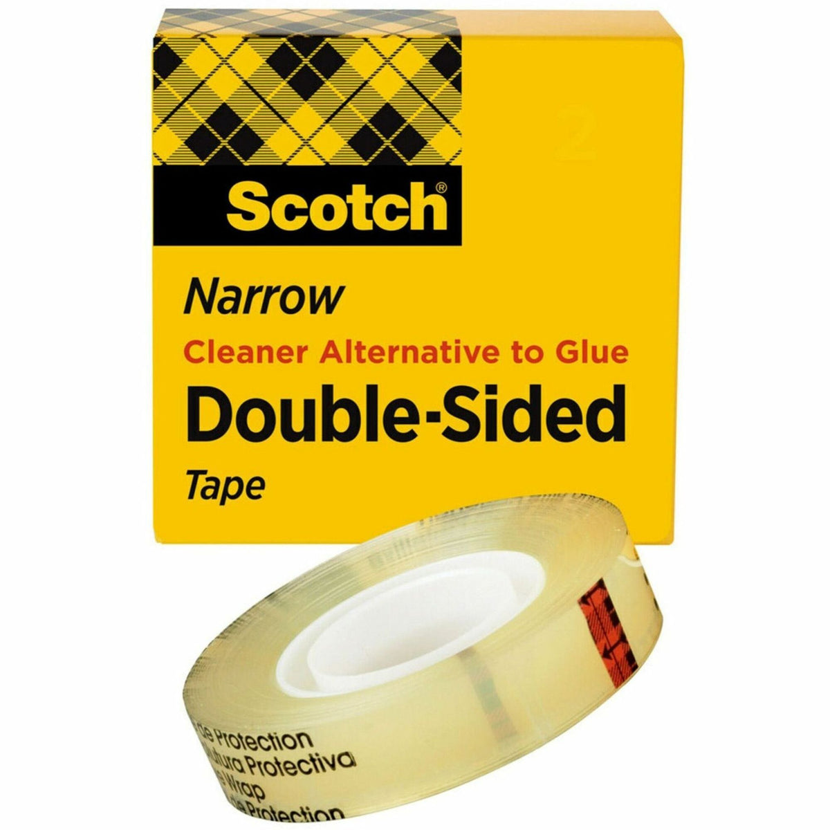 Scotch Permanent Double-Sided Tape - 1/2"W - 36 yd Length x 0.50" Width - 3" Core - Clear - Long Lasting - For Joining, 