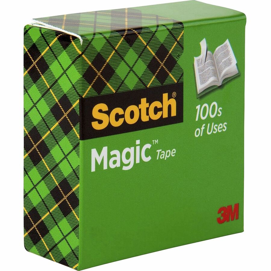 Scotch Magic Tape - 36 yd Length x 0.50" Width - 1" Core - Matte - Clear - Split Resistant, Tear Resistant - For Mending
