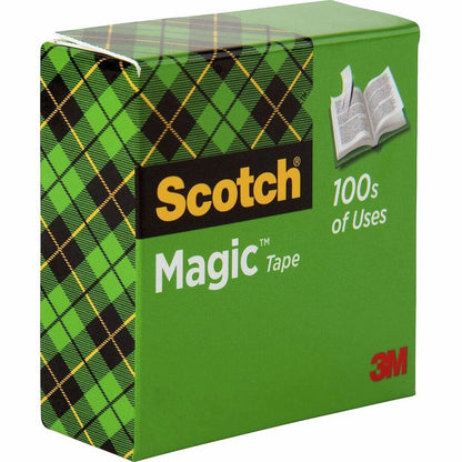 Scotch Magic Tape - 36 yd Length x 0.50" Width - 1" Core - Matte - Clear - Split Resistant, Tear Resistant - For Mending
