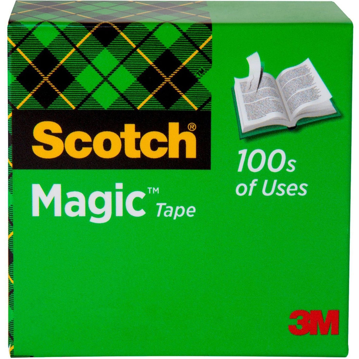 Scotch Magic Tape - 36 yd Length x 0.50" Width - 1" Core - Matte - Clear - Split Resistant, Tear Resistant - For Mending