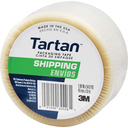 Tartan General-Purpose Packaging Tape - 54.60 yd Length x 1.88" Width x 1.9 mil Thickness - 3" Core - Clear - Rubber Res