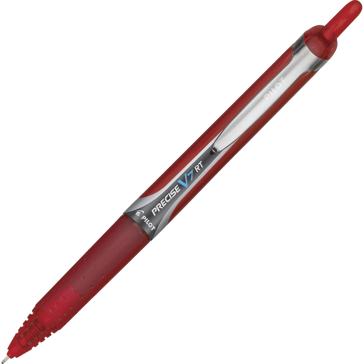 Pilot RT Fine Premium Retractable Rolling Ball Pens - Fine 0.7mm Point Size - Refillable - Retractable - Red Water Based