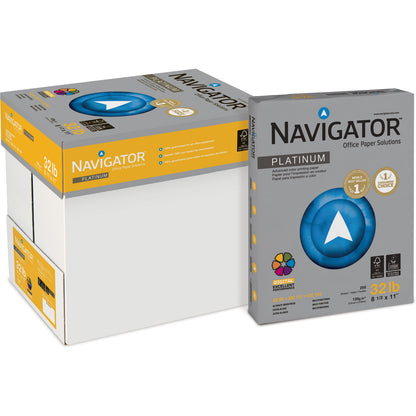 Navigator Platinum Office Multipurpose Paper - Bright White - 99 Brightness - Letter - 8 1/2" x 11" - 32 lb Basis Weight