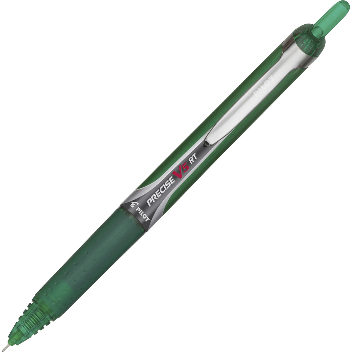 Pilot Extra-Fine Premium Retractable Rolling Ball Pen - Extra Fine 0.5 mm Point Size - Refillable - Retractable - Green 
