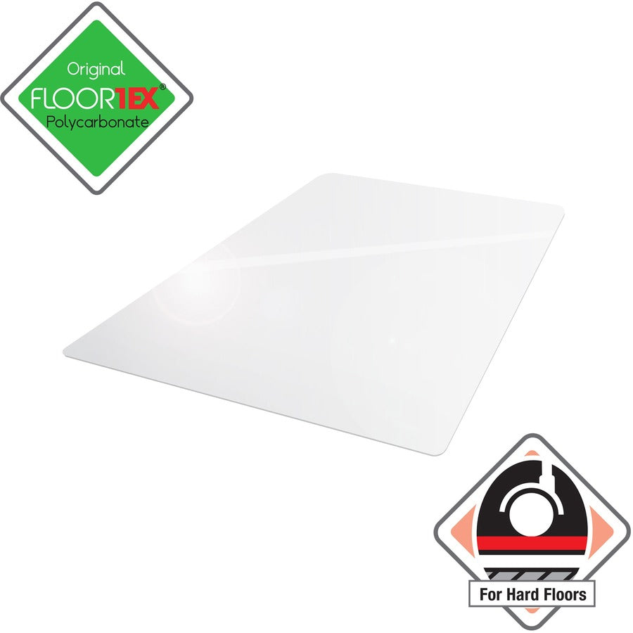 Cleartex Ultimat® Polycarbonate Rectangular Chair Mat for Hard Floor - 35" x 47" - Home, Office, Hardwood Floor, Floor, 
