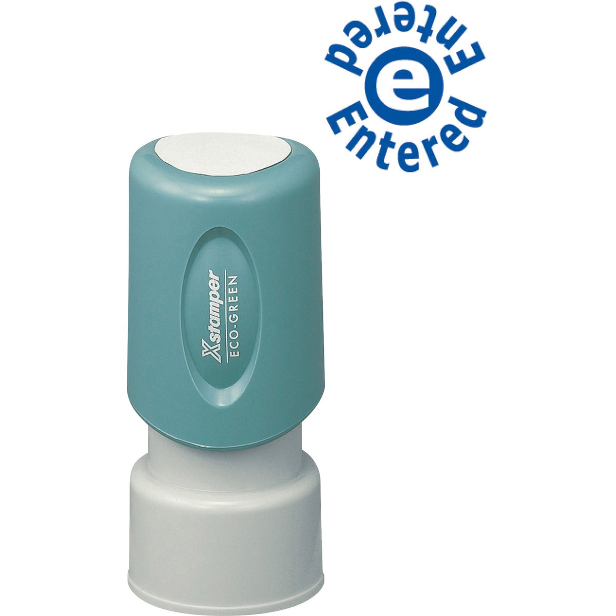 Xstamper Entered e Entered Pre-inked Stamp - Message Stamp - ENTERED - 0.63" Impression Diameter - 100000 Impression(s) 
