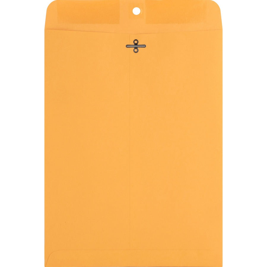 Nature Saver Recycled Clasp Envelopes - Clasp - #90 - 9" Width x 12" Length - 28 lb - Clasp - Yellow - Kraft - 100 / Box